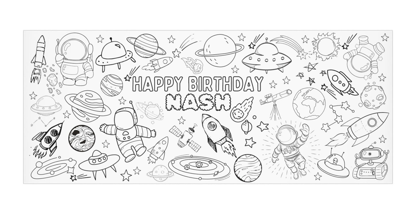 Space Birthday Banner