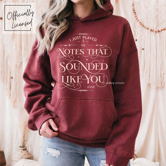 I Just Played The Notes That Sounded Like You Hoodie | Crowns of Nyaxia Merch
