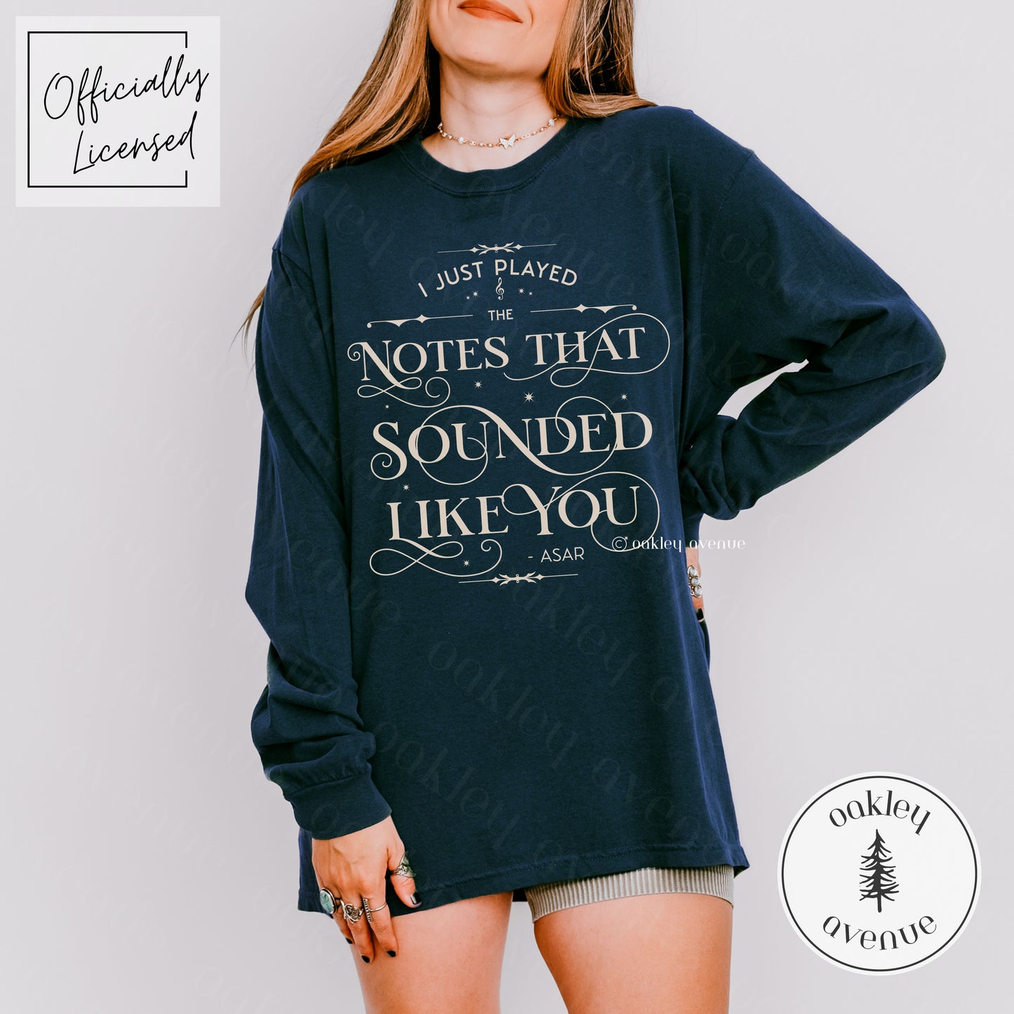 I Just Played The Notes That Sounded Like You Long Sleeve T-shirt | Crowns of Nyaxia Merch