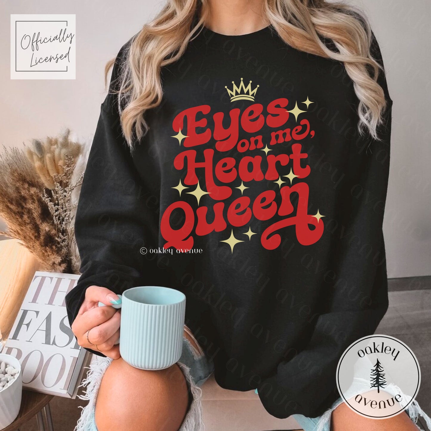 Eyes On Me, Heart Queen Sweatshirt | Licensed Nisha J. Tuli Merch