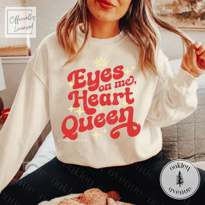Eyes On Me, Heart Queen Sweatshirt | Licensed Nisha J. Tuli Merch