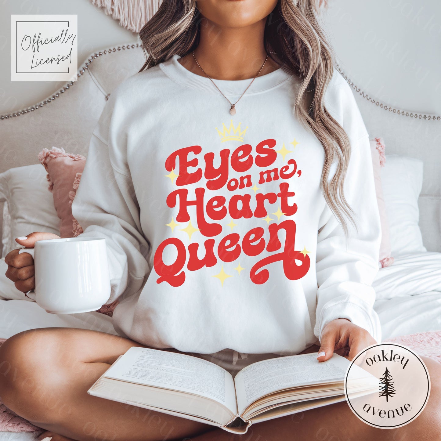 Eyes On Me, Heart Queen Sweatshirt | Licensed Nisha J. Tuli Merch