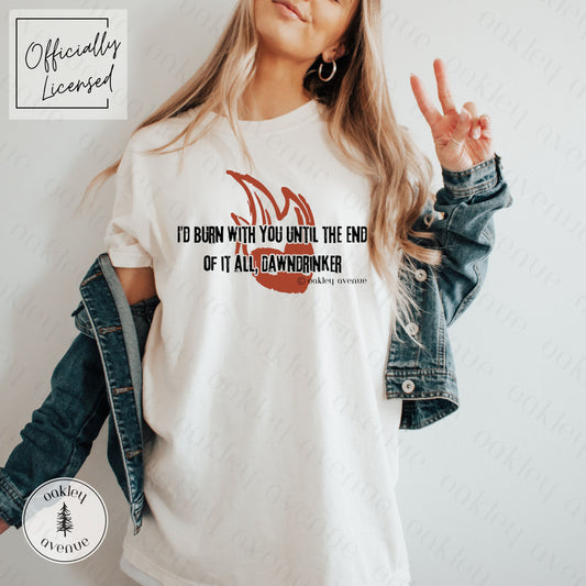 I'd Burn With You T-shirt | Crowns of Nyaxia  Merch