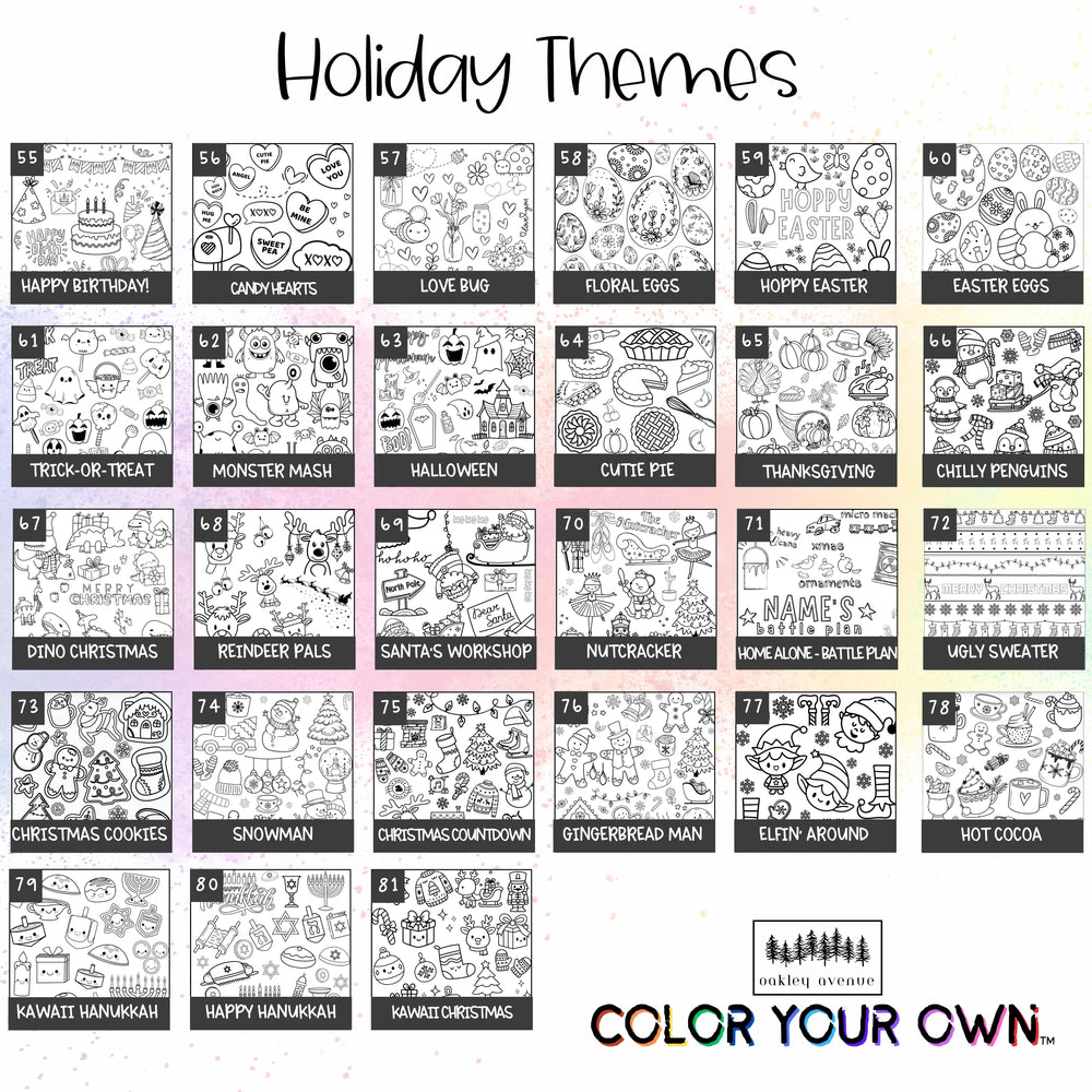 HOLIDAY THEME CHART