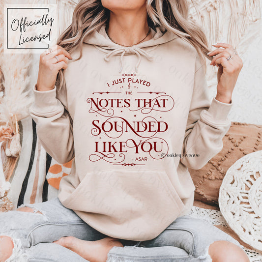 I Just Played The Notes That Sounded Like You Hoodie | Crowns of Nyaxia Merch